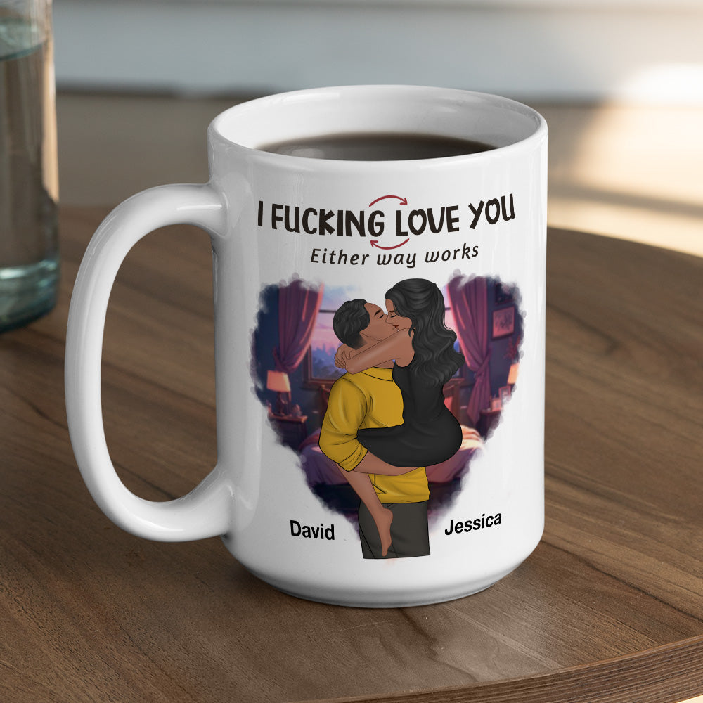 Custom Anniversary Keepsake Gifts For Couple • Love You In 2 Ways - Personalized Coffee Mug