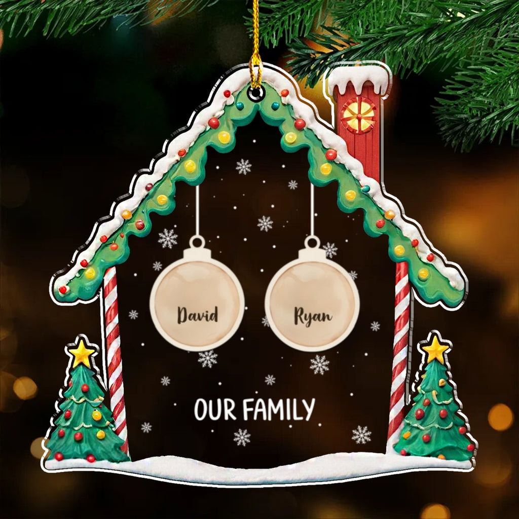 Custom Family Ornament, Christmas Gift for Family Members •  Lovely Family 2 - Personalized Acrylic Ornament