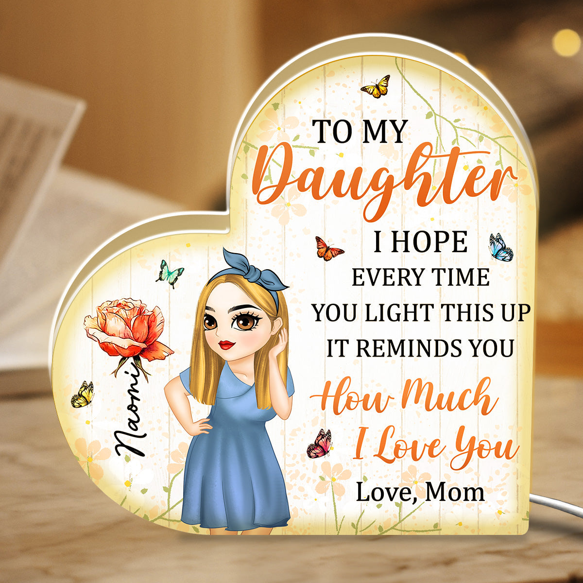 How Much I Love You - Personalized Light Box