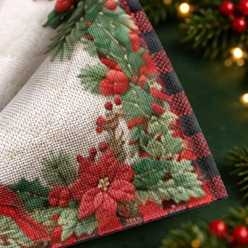 Custom Family Name Christmas Gifts, Holiday Decor Gift • Cardinals Appear When Angels Are Near - Personalized Table Runner