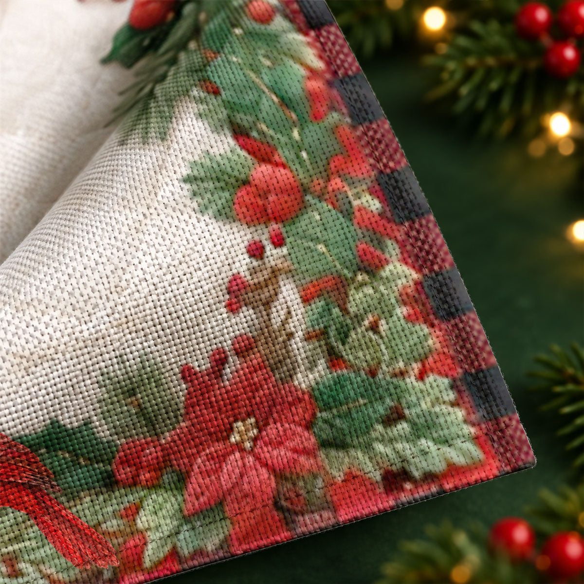 Custom Family Name Christmas Gifts, Holiday Decor Gift • Cardinals Appear When Angels Are Near - Personalized Table Runner