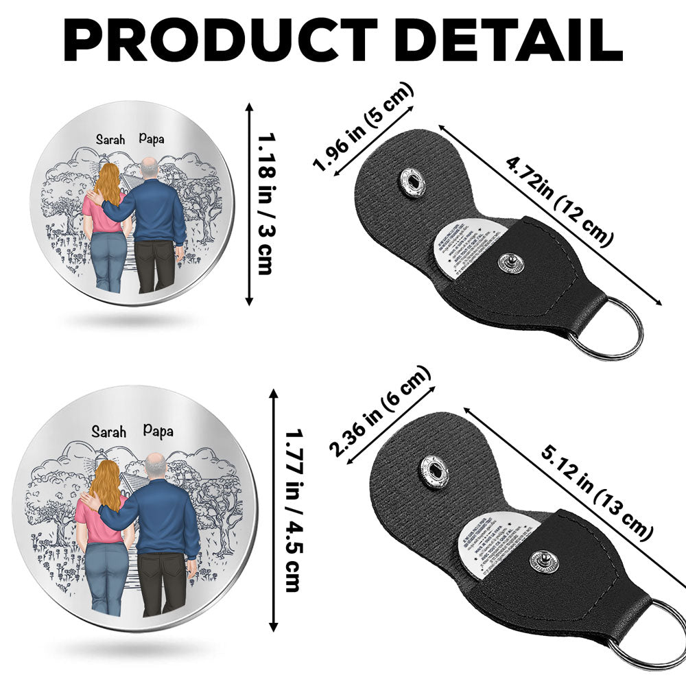 Custom Coin Keychain for Daughter Mom, Mother's Day Birthday Gifts • Je serai toujours ton plus grand fan - Petit Câlin de Poche Personnalisé