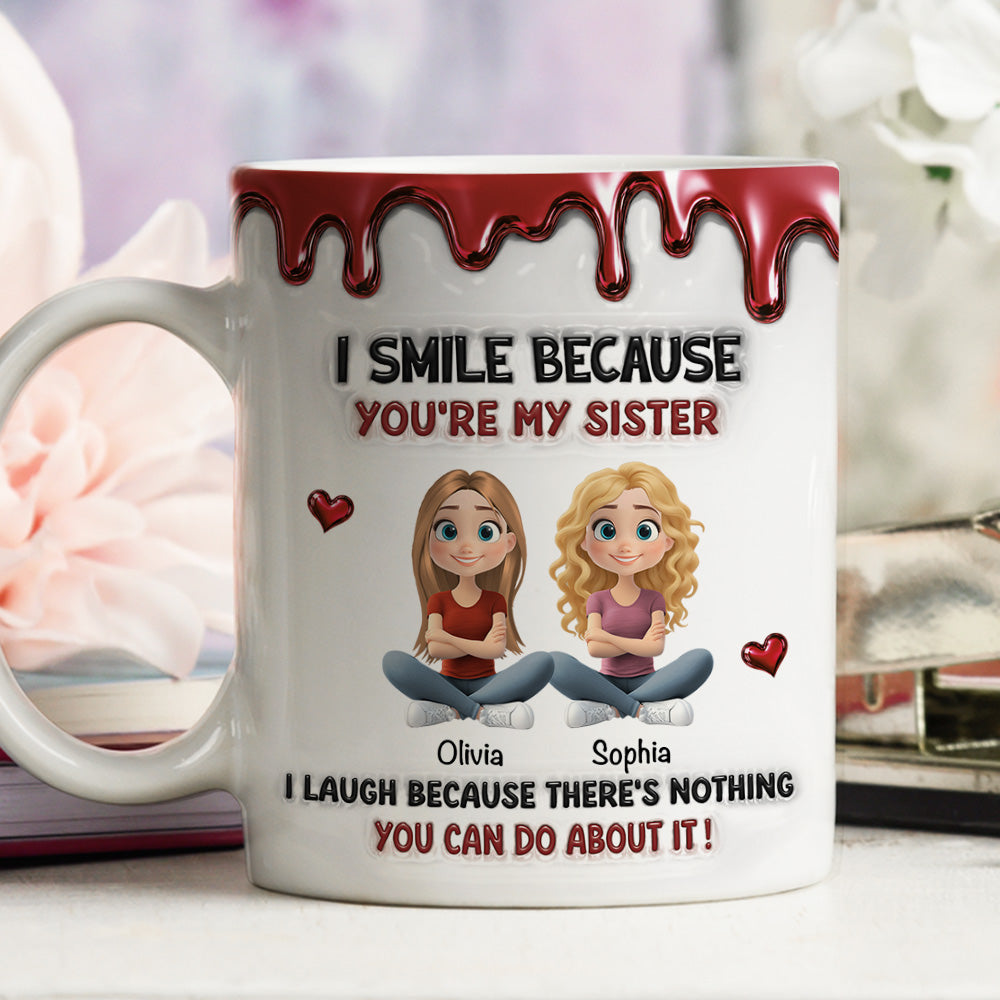 Custom Christmas & Birthday Gift For Brother • Because You Are My Brother - Personalized 3D Inflated Effect Mug