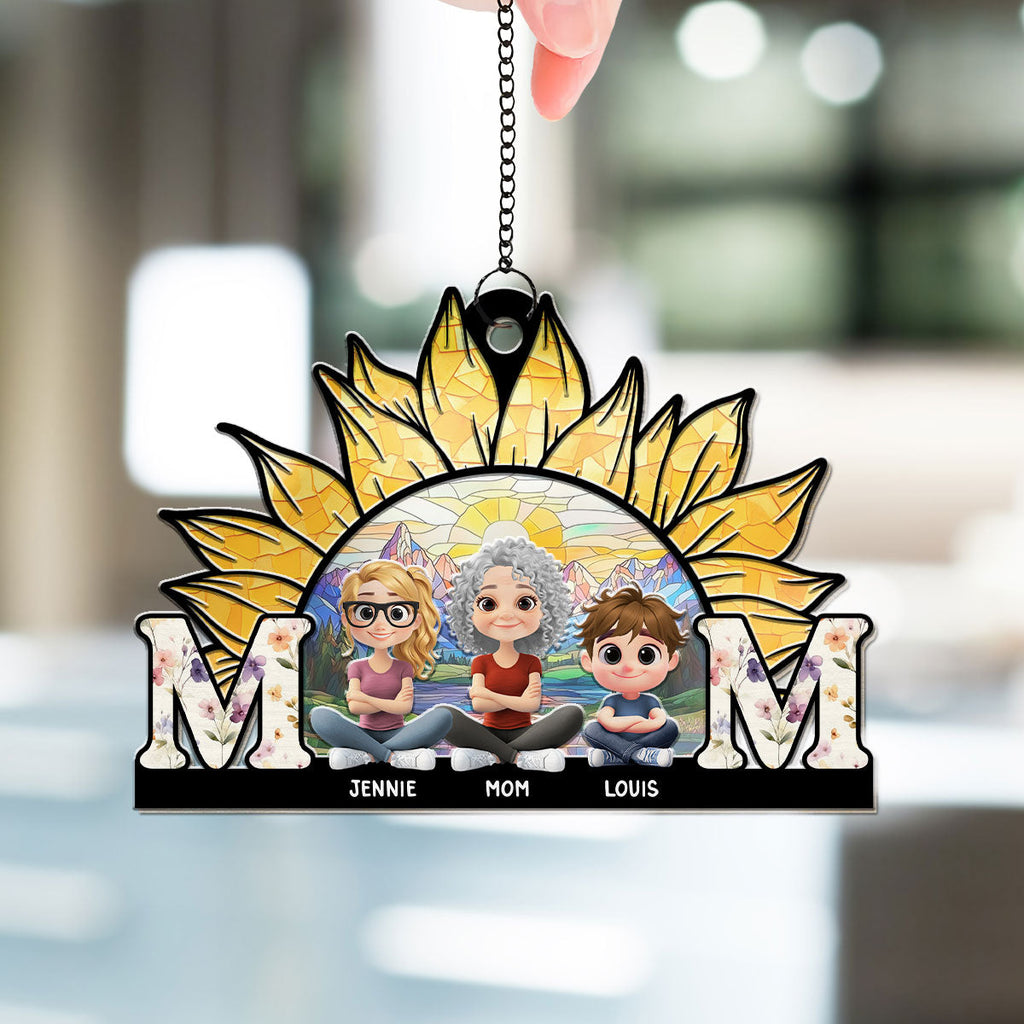 Custom Hanging Decor for Mom Daughter, Mother's Day Gifts • You Are My Sunshine - Personalized Suncatcher