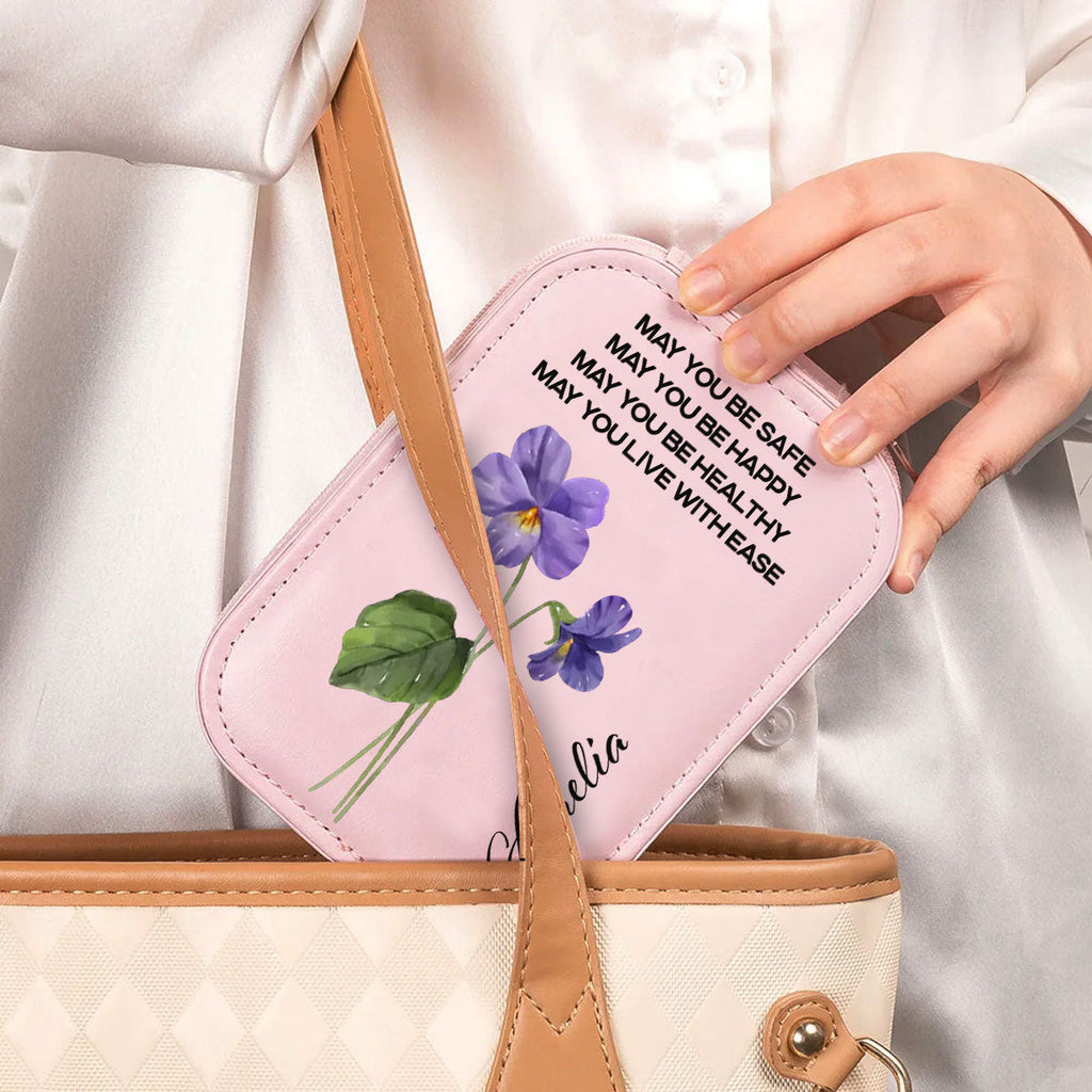May I Live With Ease - Personalized Jewelry Box With LED Mirror