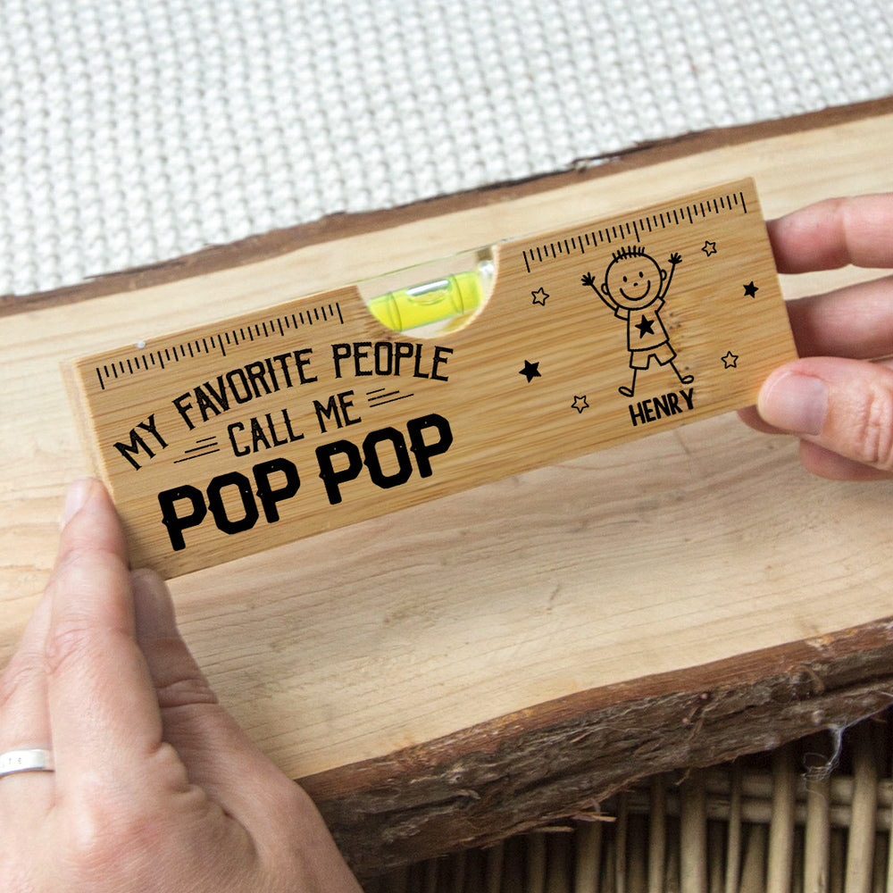 My Favorite People Call Me Legend - Personalized Wooden Spirit Level Bottle Opener