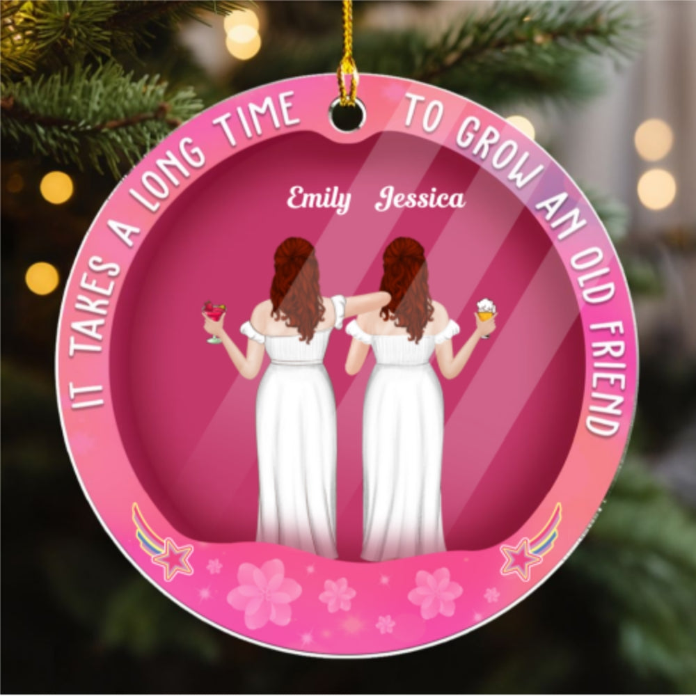 Custom Friendship Christmas Ornament, Best Friend Gift •  Best Friends Forever - Personalized Acrylic Ornament