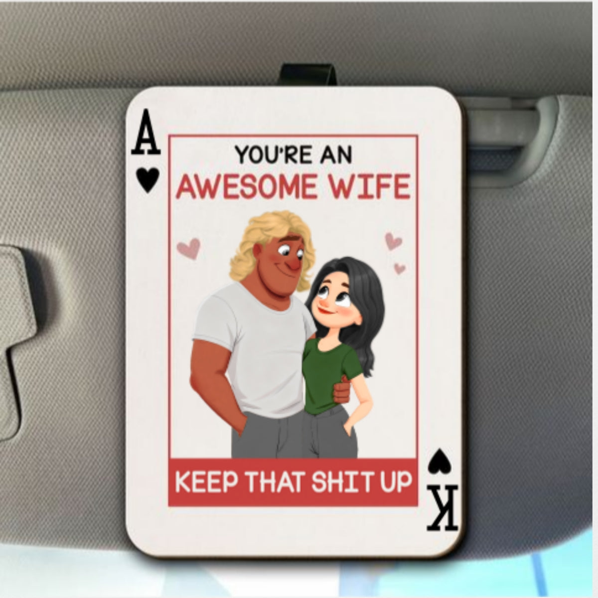 Awesome Wife - Personalized Car Visor Clip