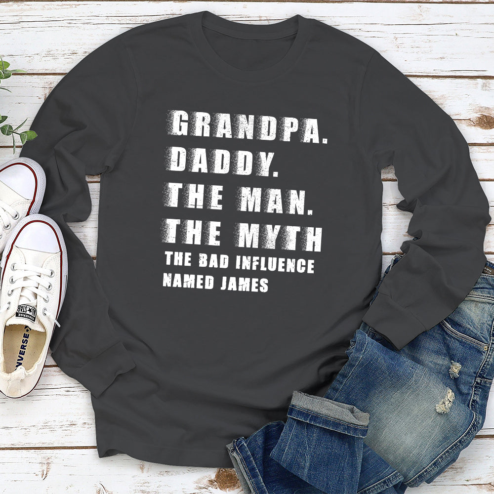 Custom Christmas & Birthday Gift for Dad, Grandpa • The Myth You Know - Personalized Shirt