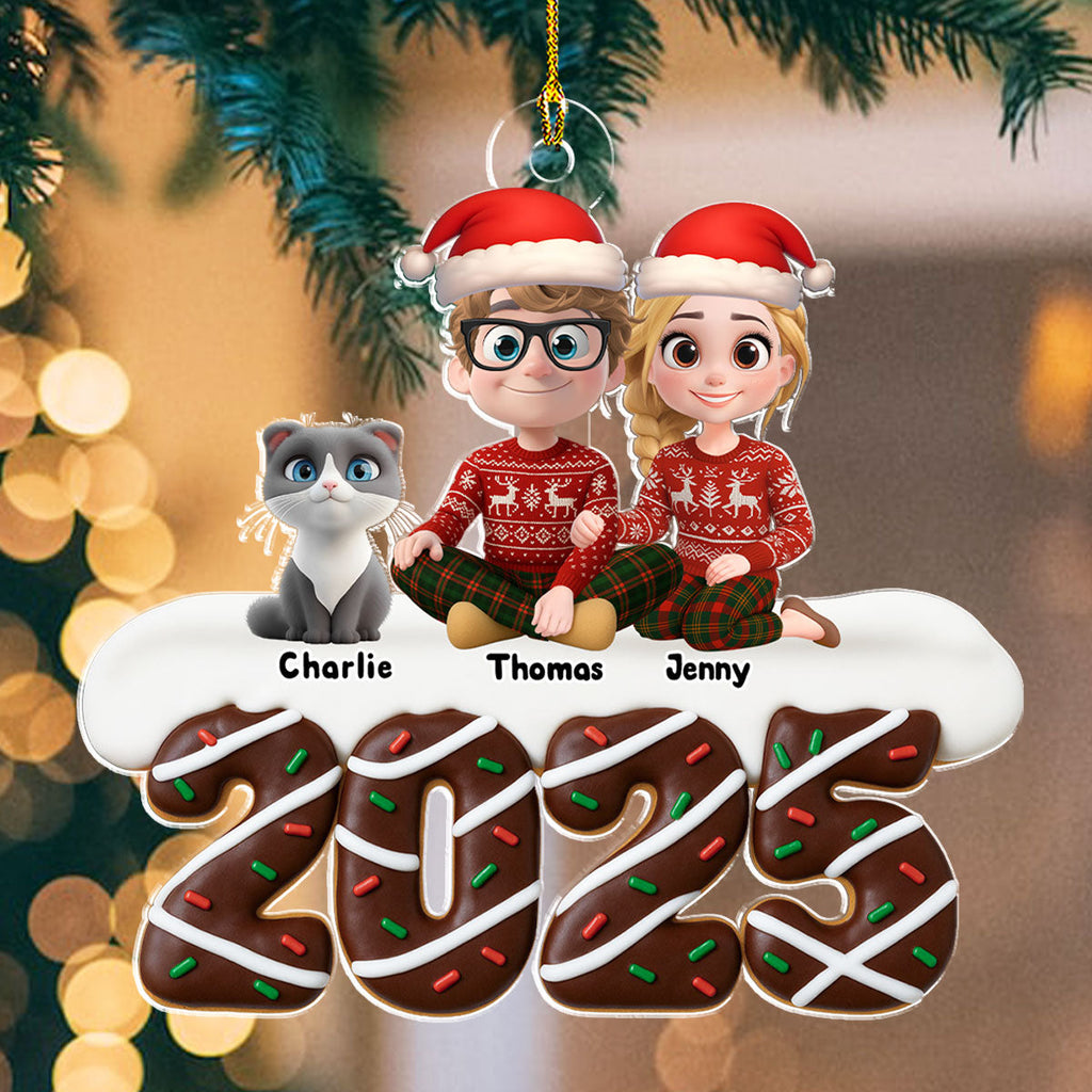 Custom Family Ornament, Christmas Gift for Family Members •  Happiness Baked At Home - Personalized Acrylic Ornament