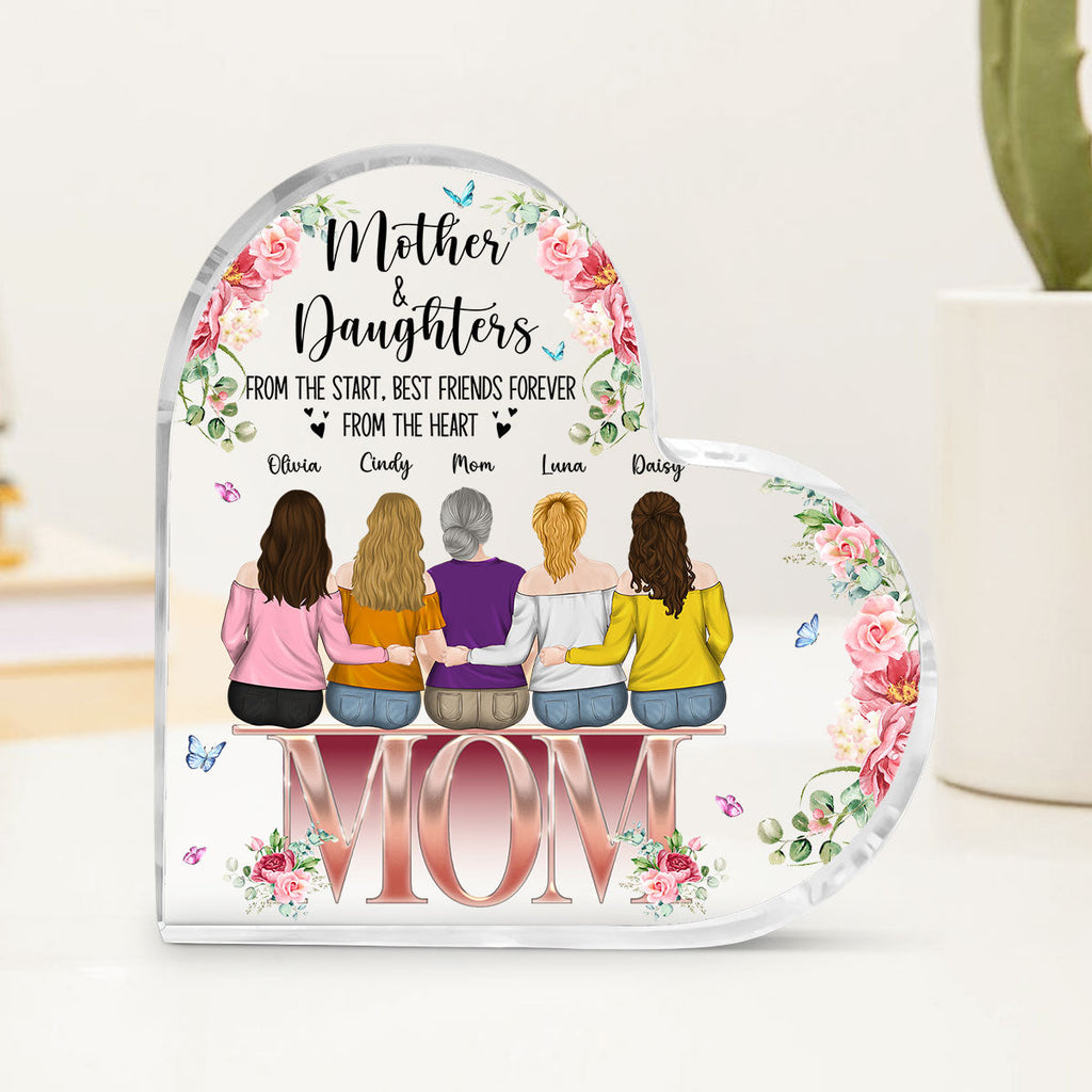 Custom Mother's Day Decor, Gift for Mom & Grandma • Mother And Daughters - Personalized Acrylic Plaque