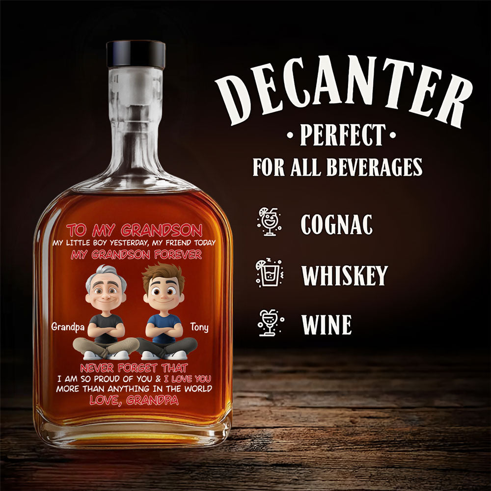 My Grandson Forever - Personalized Spirits Decanter