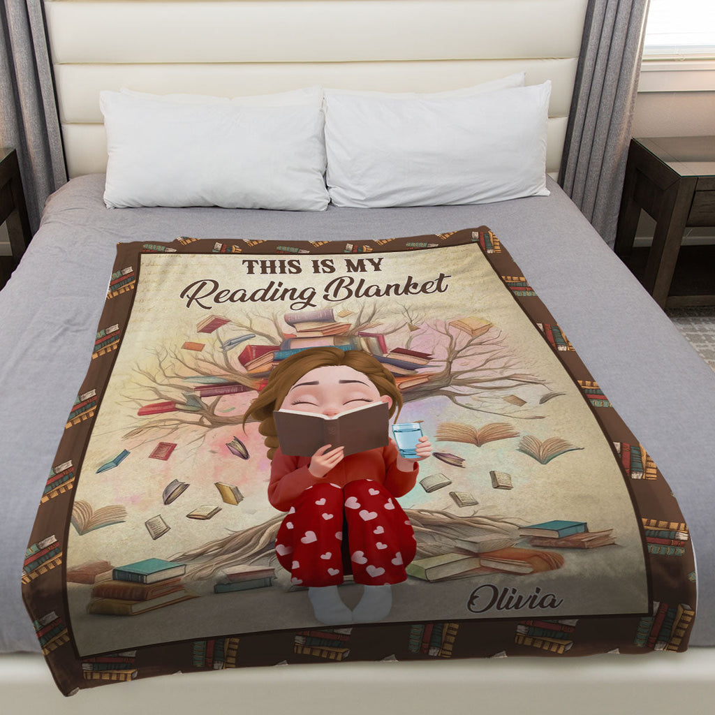This is My Reading Blanket - Personalized Fleece Blanket