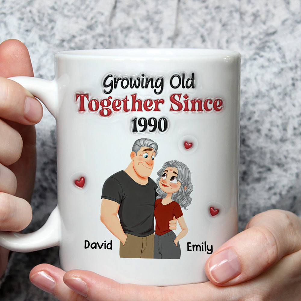Custom Anniversary Keepsake Gifts For Couple • Partners In Annoyance - Personalized 3D Inflated Effect Mug