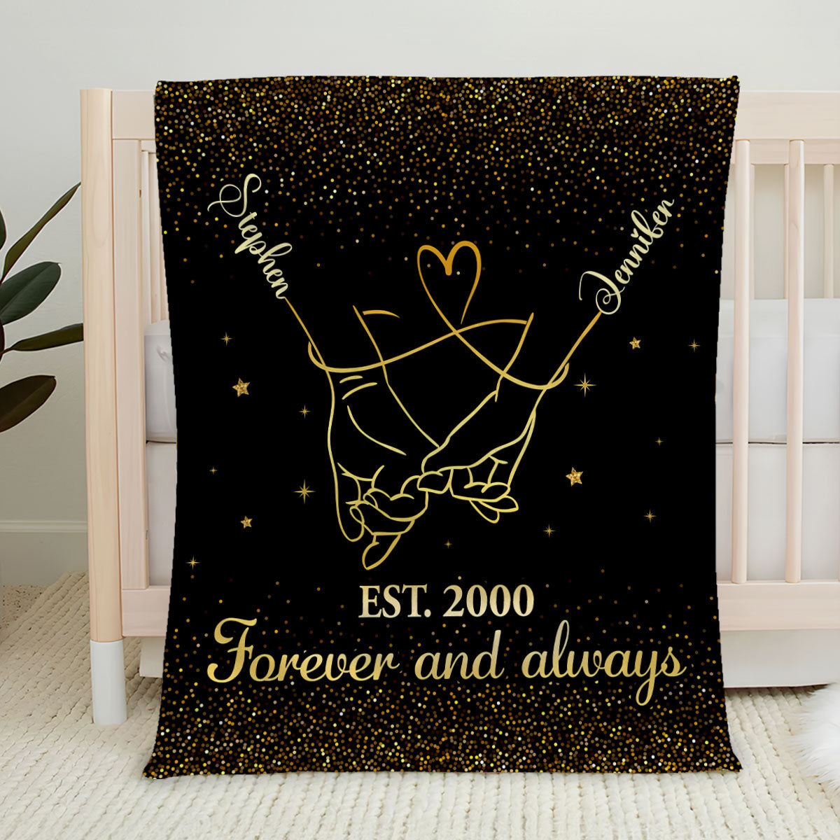Forever And Always - Personalized Fleece Blanket