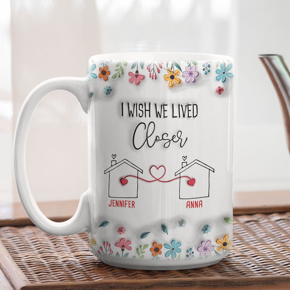 Custom Best Friend, Christmas & Birthday Friendship Keepsake Gift • I Wish - Personalized 3D Inflated Effect Mug