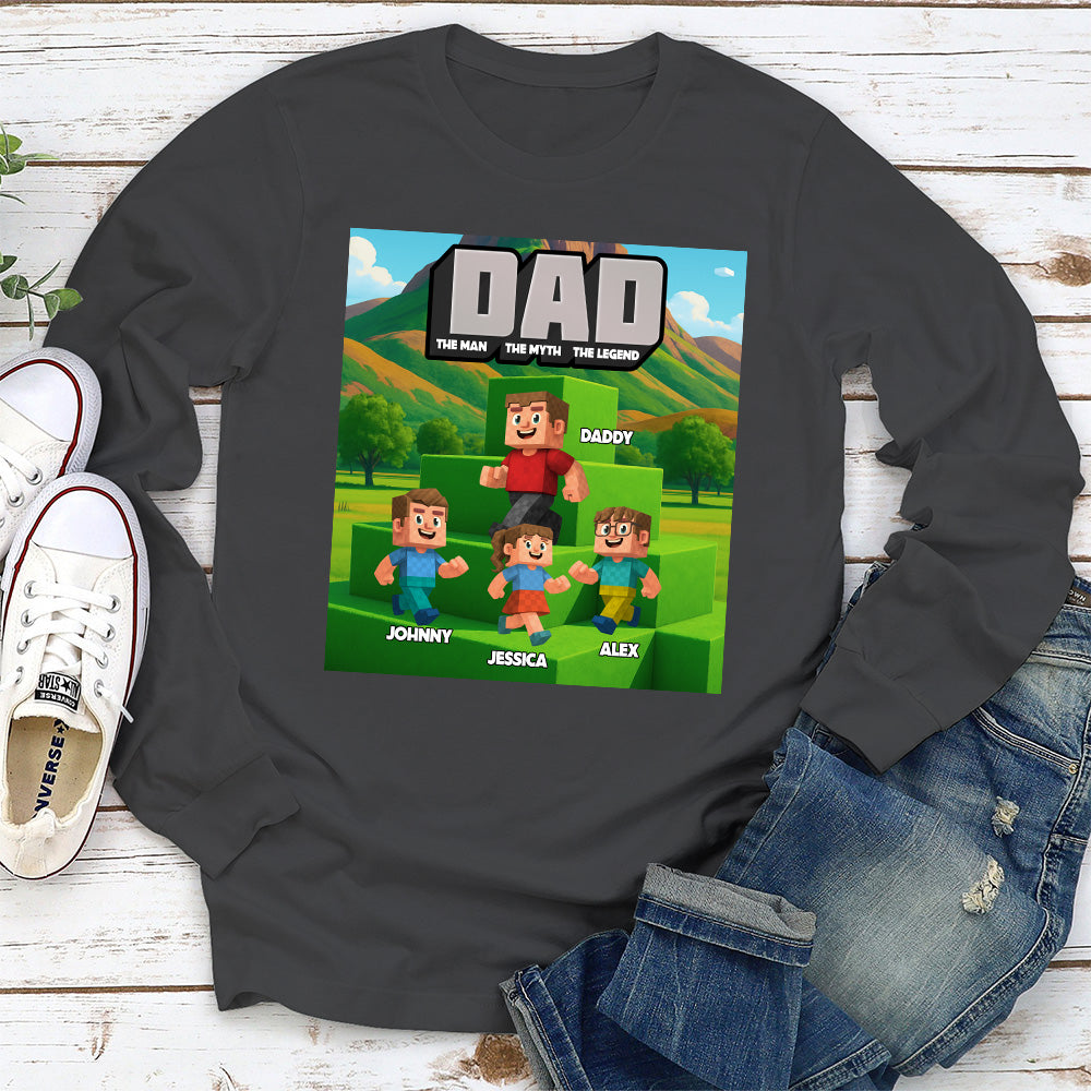 Custom Father's Day Gift For Son • Blocky Dad - Personalized Shirt