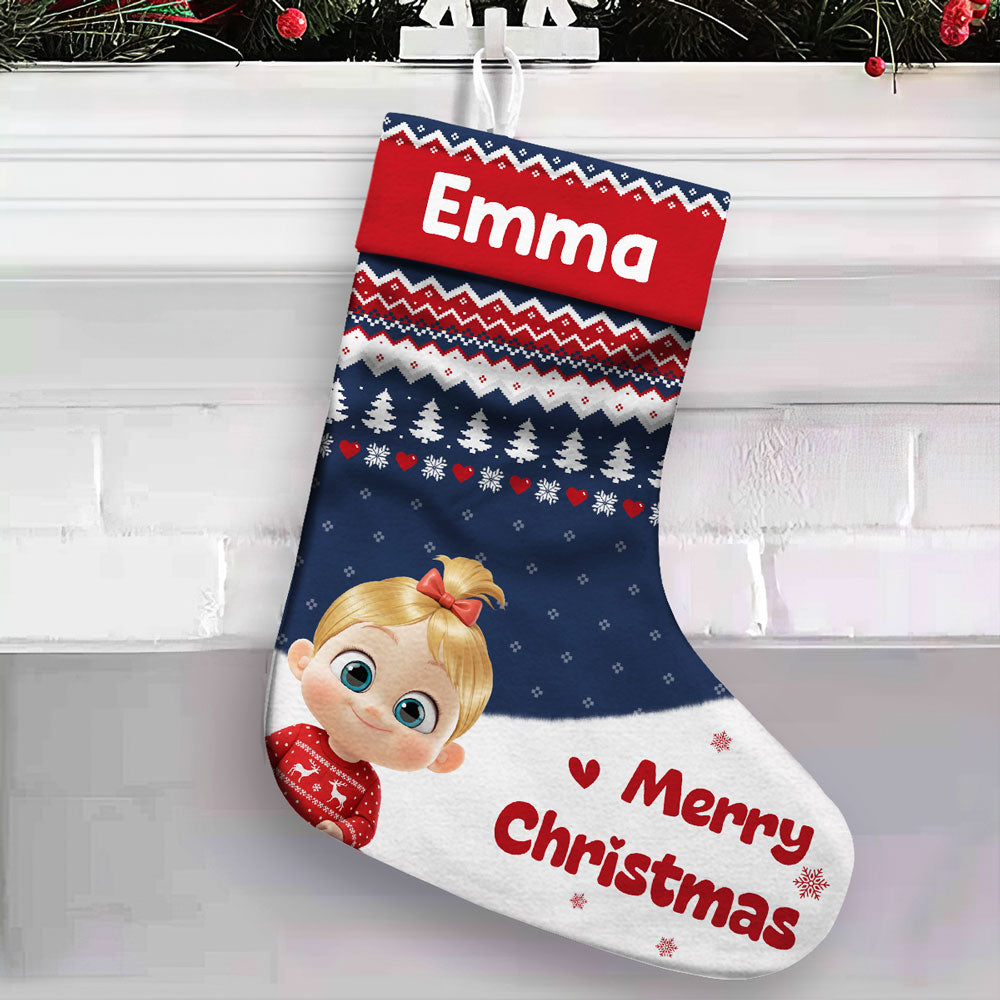 Custom Christmas Gifts for Grandkids, Holiday Decor • Grandkids Christmas Stocking - Personalized Christmas Stocking