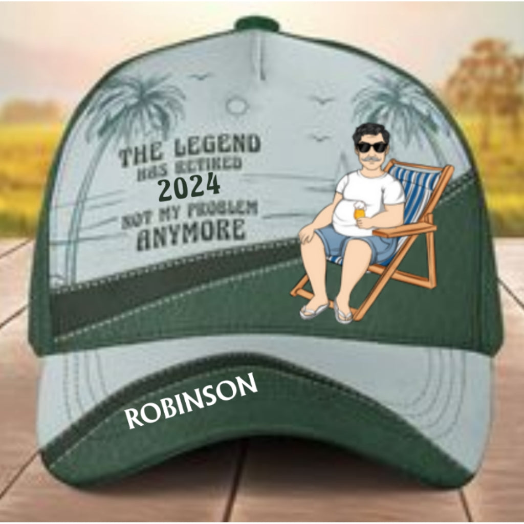 The Legend Has Retired Vintage - Personalized Classic Cap