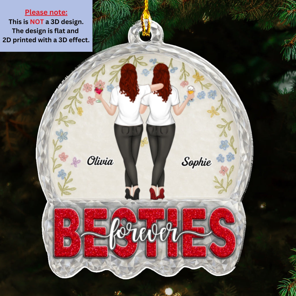 Custom Sister Christmas Ornament •  Sassy And Classy - Personalized Acrylic Ornament