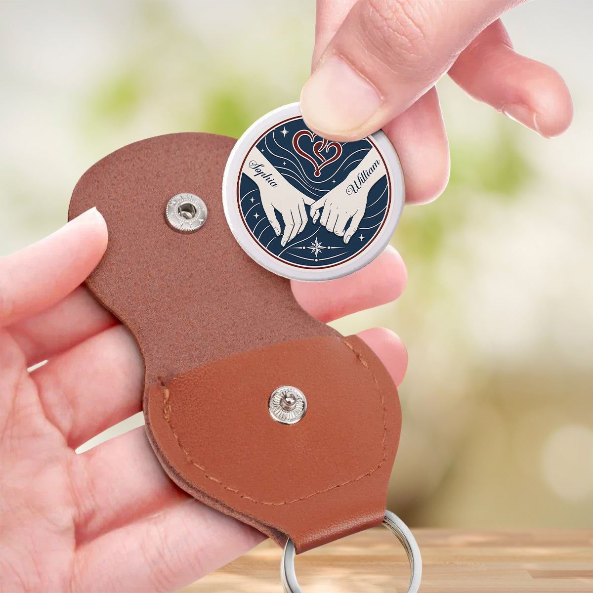 Custom Coin Keychain for Husband, Couple Anniversary Valentine's Day Gifts • How Deep My Love - Personalized Pocket Hug