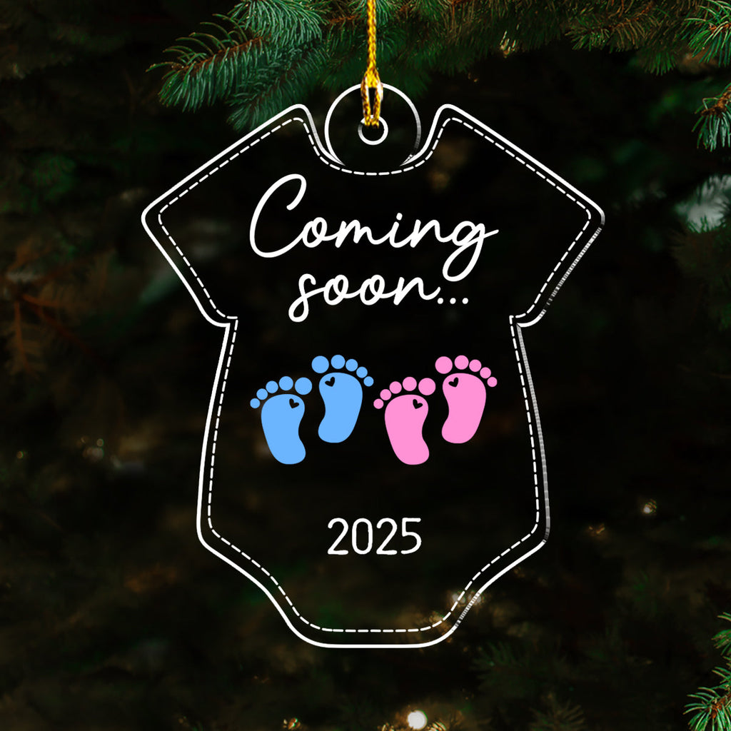 Custom Baby First Christmas Ornament for New Parents •  Coming Soon - Personalized Acrylic Ornament