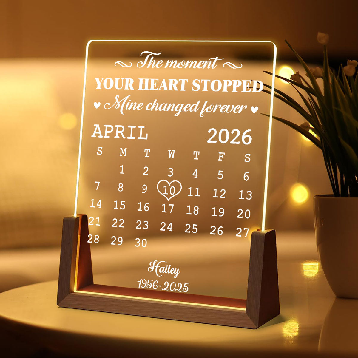 Custom Memorial Gift, Sympathy Keepsake For Loved Ones • The Moment - Personalized Night Light