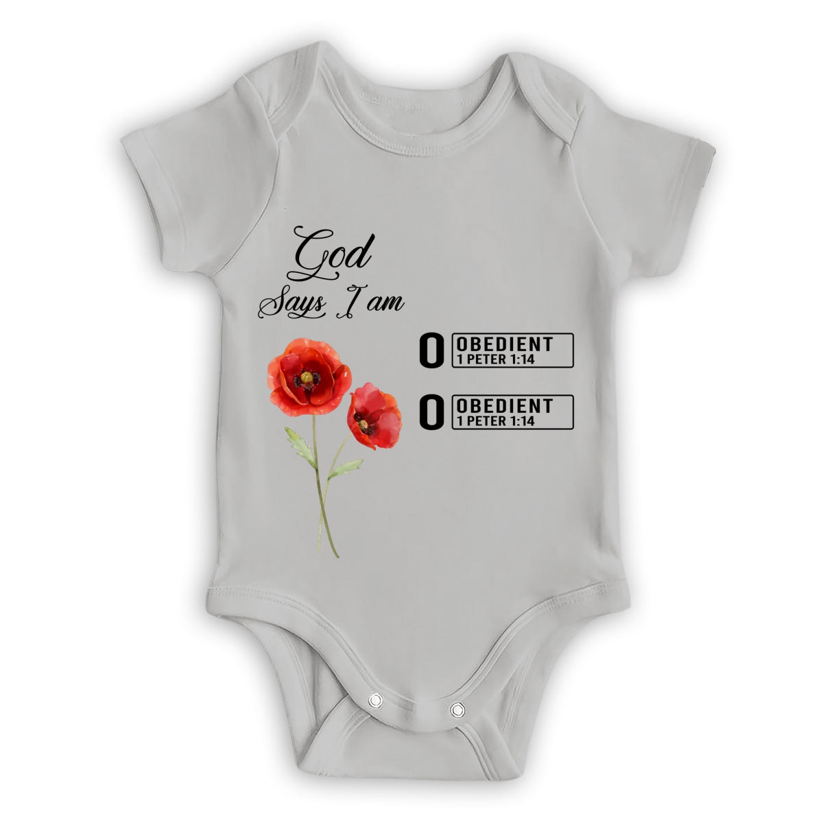 God Says I Am Name Letter In Bible - Personalized Baby Onesie