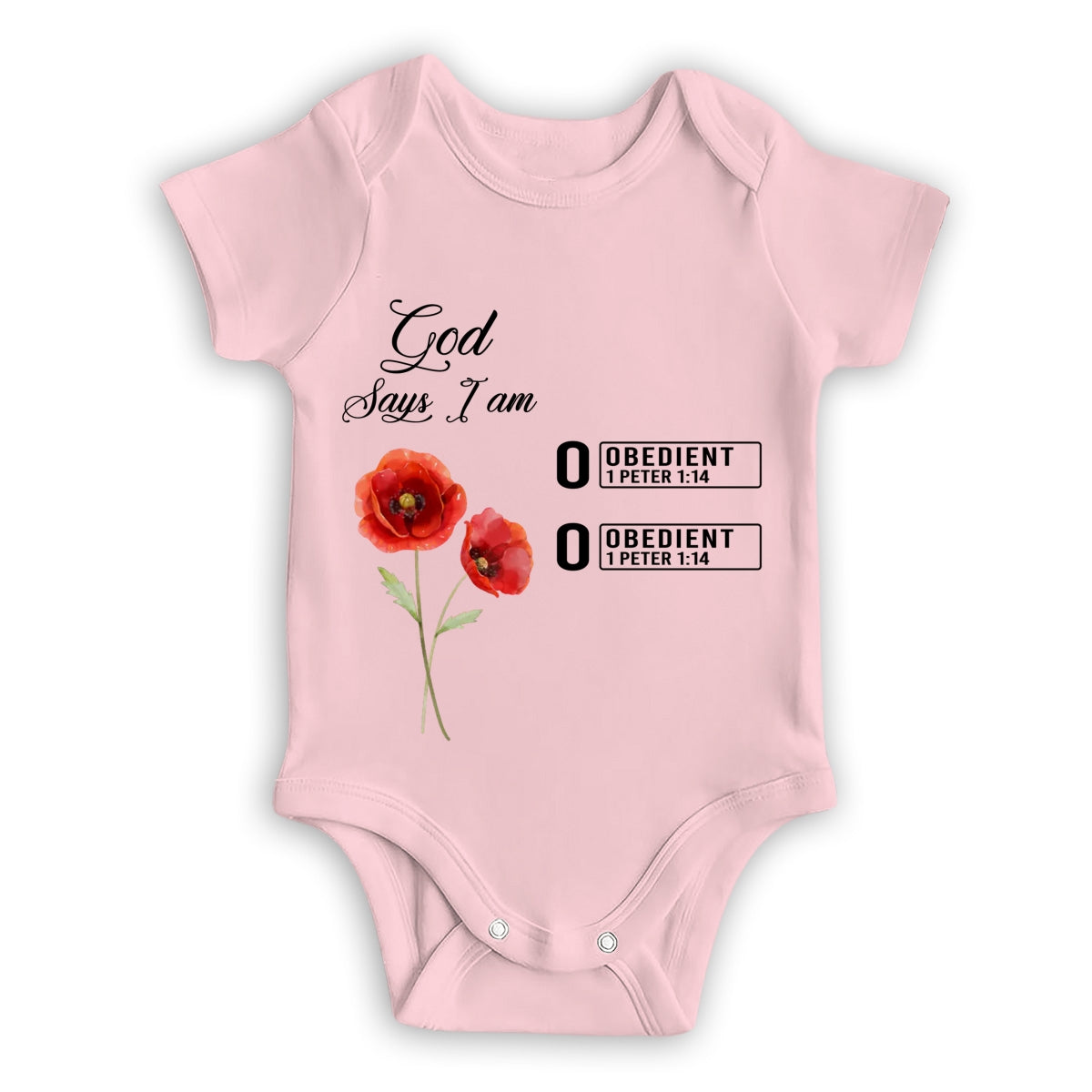 God Says I Am Name Letter In Bible - Personalized Baby Onesie