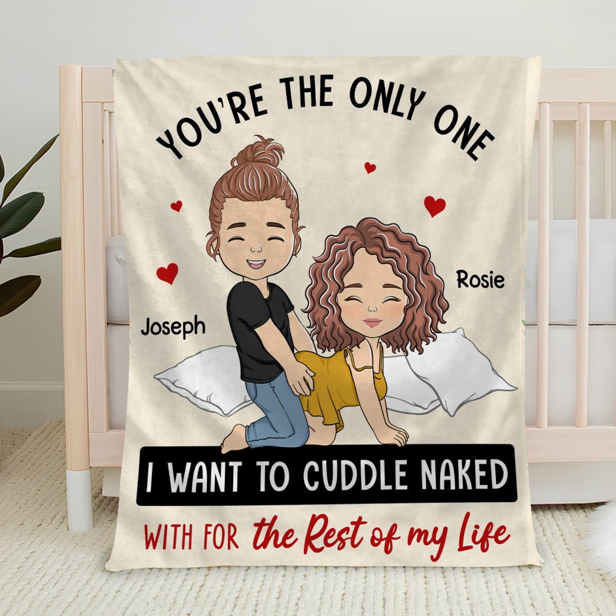 The Person I Want To Cuddle Naked - Personalized Fleece Blanket