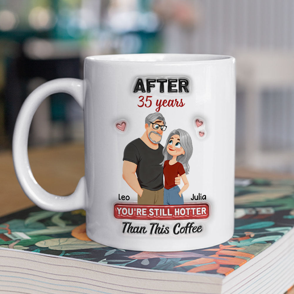 Custom Anniversary Keepsake Gifts For Couple • Love Is You - Personalized 3D Inflated Effect Mug