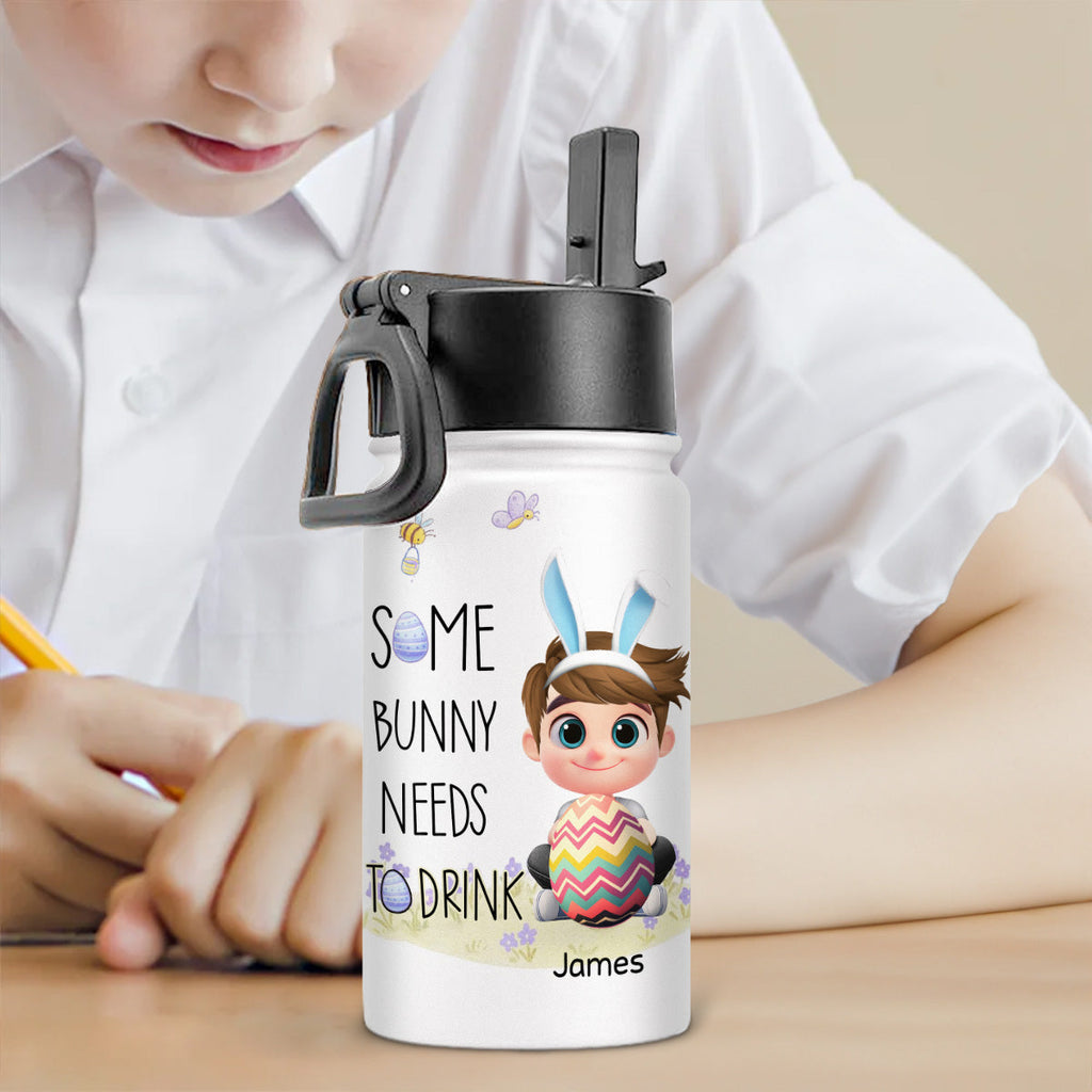 Some Bunny Needs A Drink - Personalized Kids Water Bottle