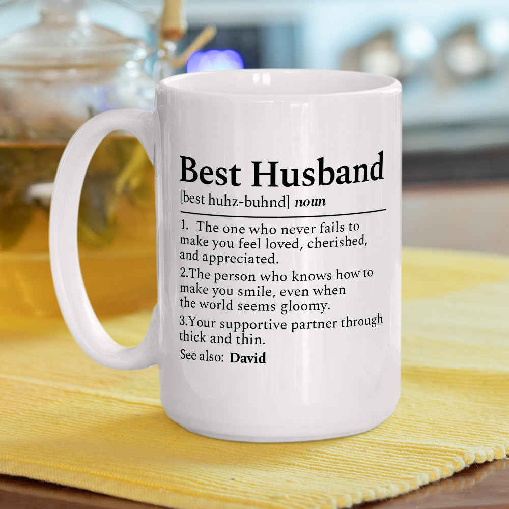 Custom Anniversary Keepsake Gifts For Couple • My Best Husband - Personalized Coffee Mug