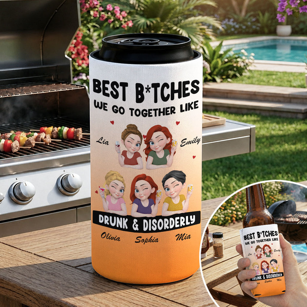 Summer Besties - Personalized Skinny Can Cooler