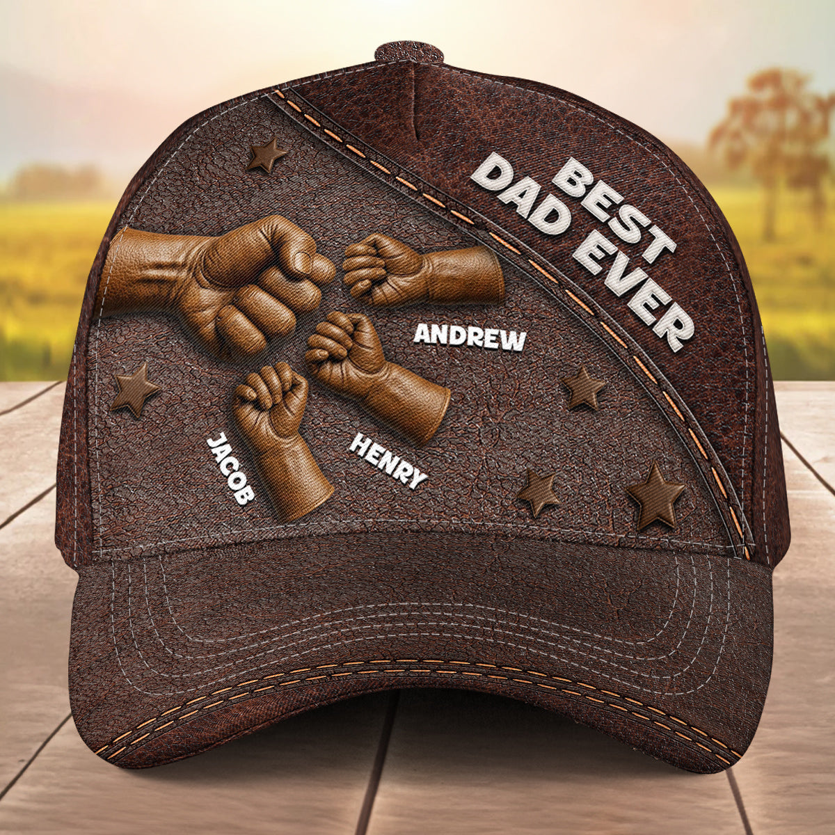 Best Dad Ever Hands - Personalized Classic Cap
