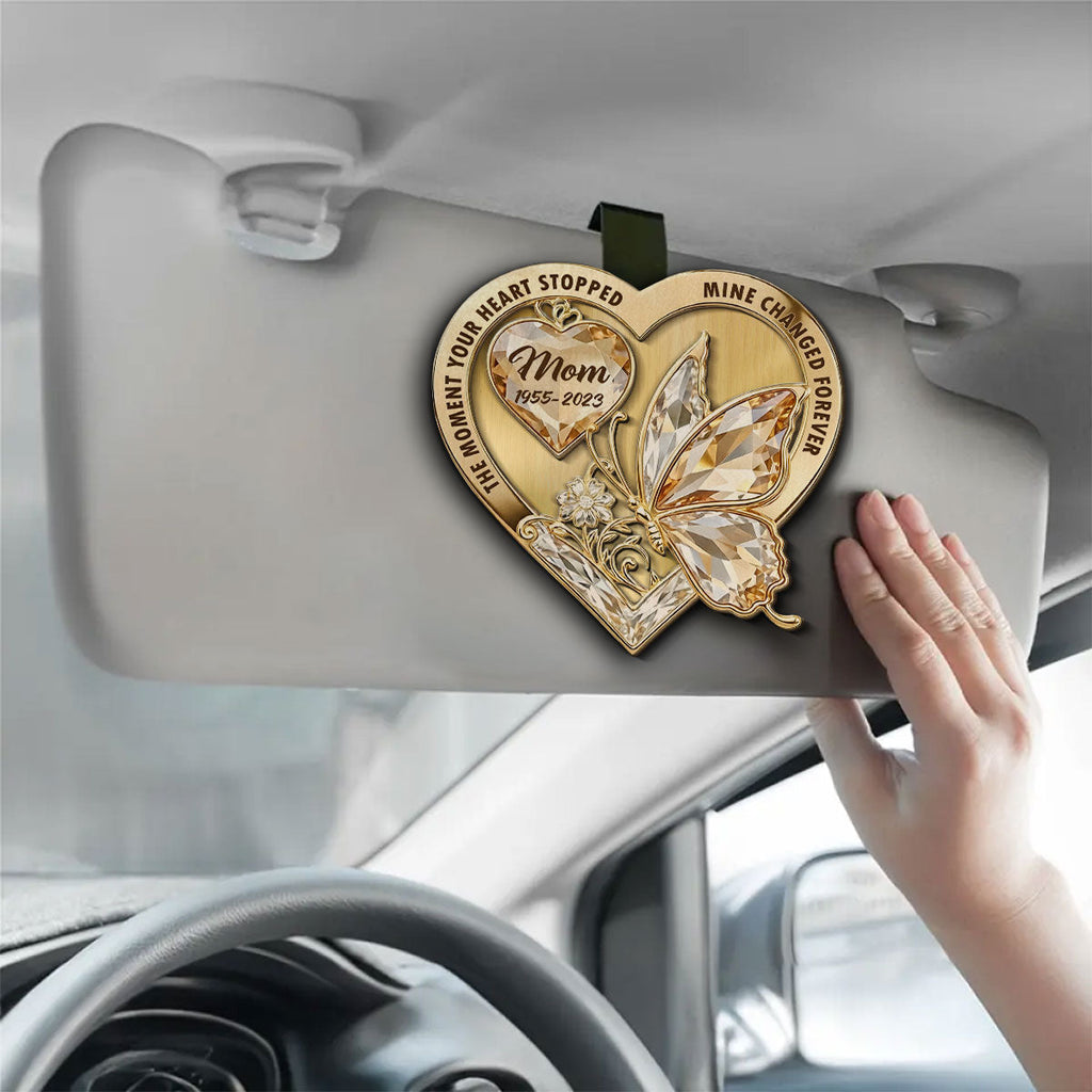 The Moment My Heart Changed Forever - Personalized Car Visor Clip