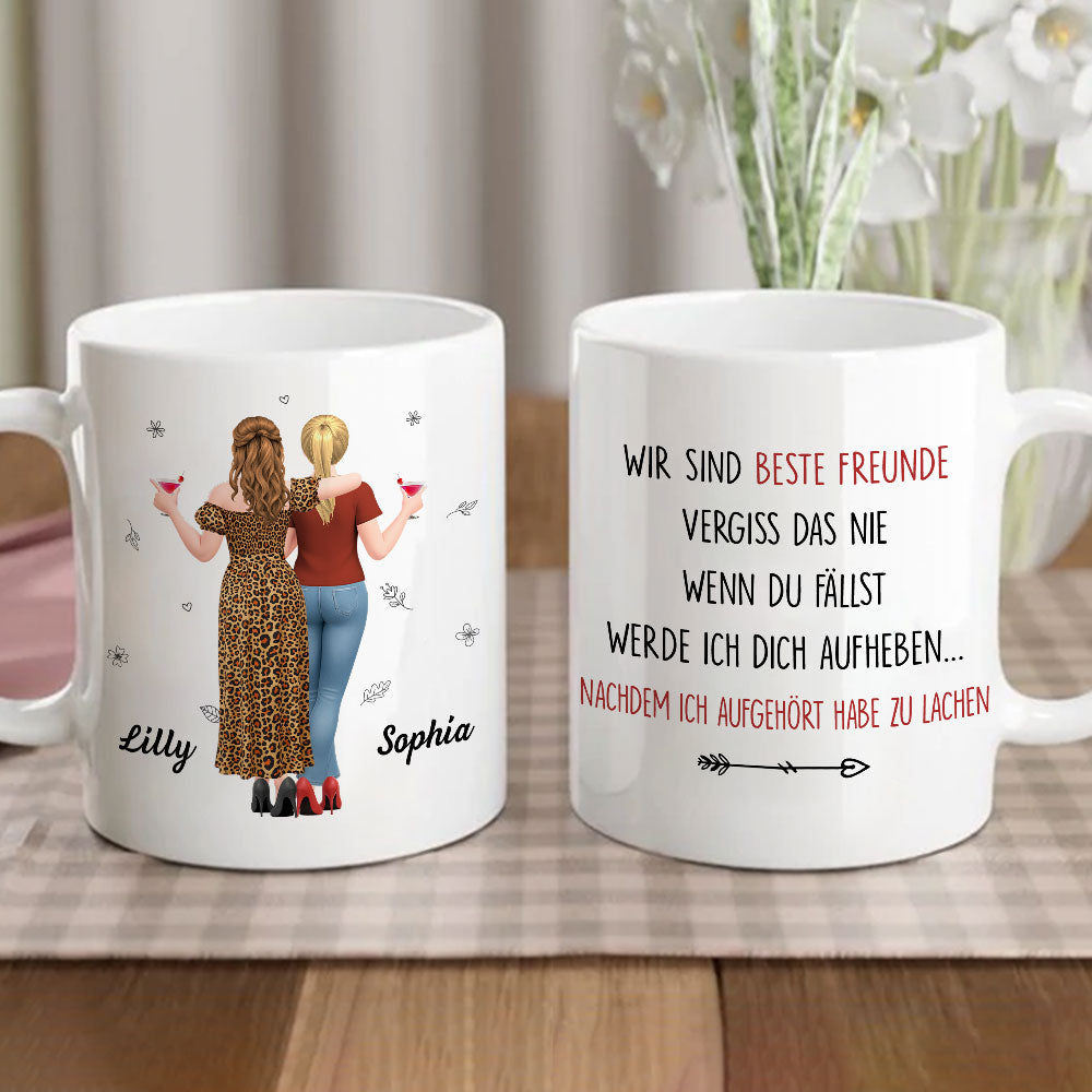 Custom Best Friend, Christmas & Birthday Friendship Keepsake Gift • Ich hebe dich danach auf – Personalisierte Kaffeetasse