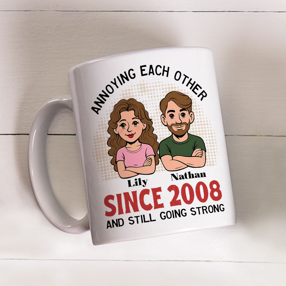 Custom Anniversary Keepsake Gifts For Couple • Together Forever Retro - Personalized Coffee Mug