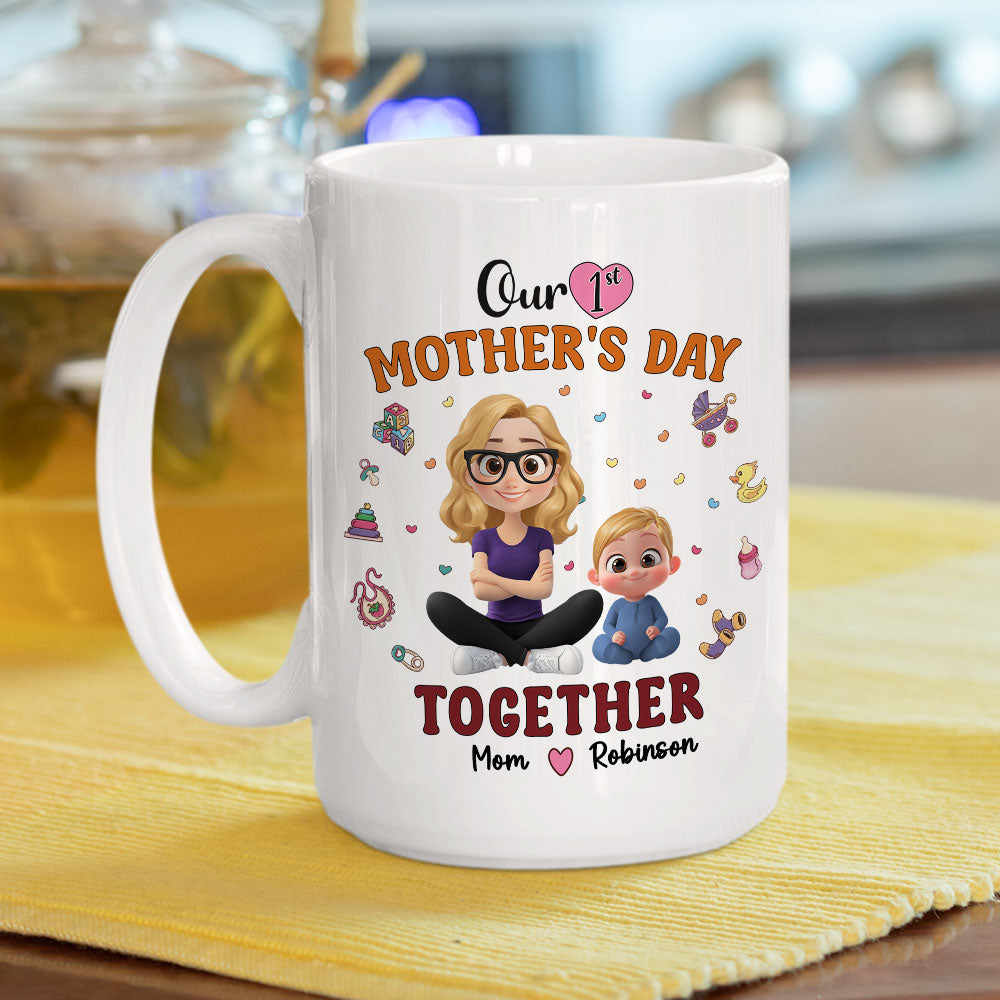 Custom First Mother's Day, Christmas Gift for New Mom • Great Mommy - Personalized Coffee Mug