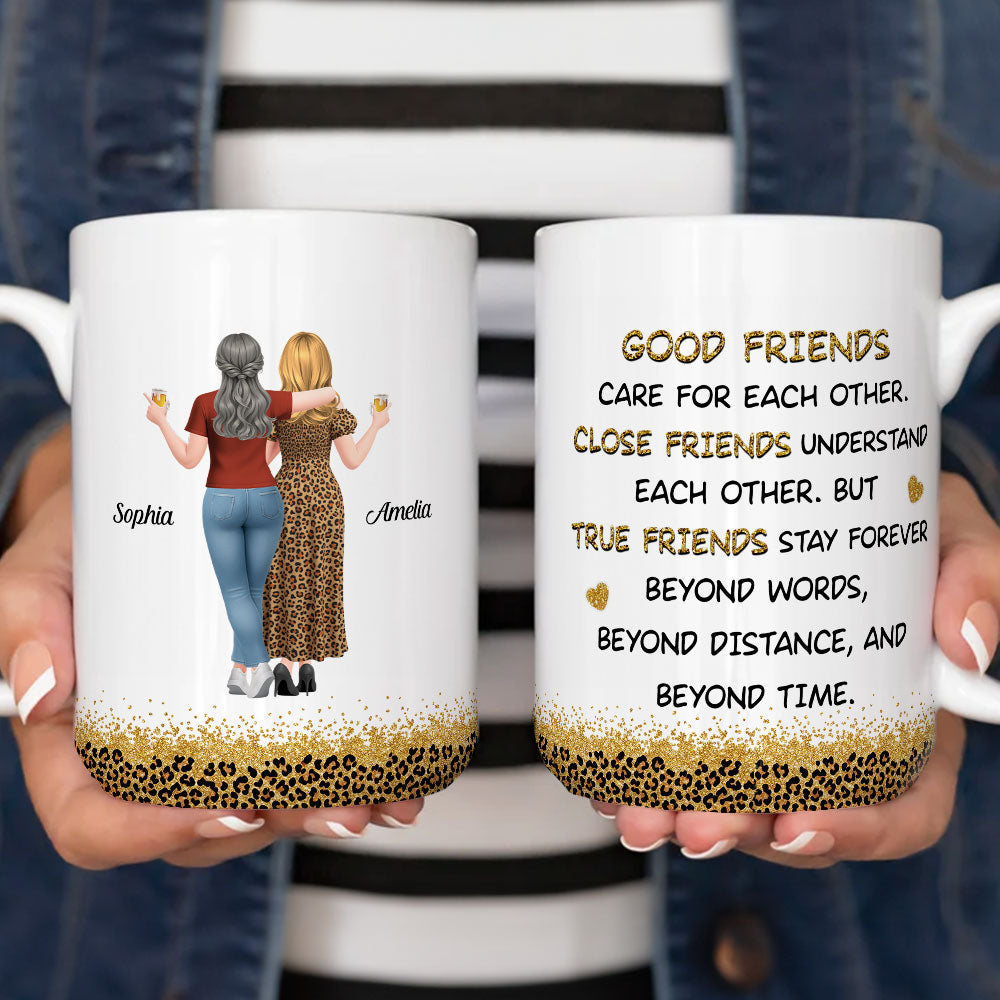 Custom Best Friend, Christmas & Birthday Friendship Keepsake Gift • Care For Each Other - Personalized Coffee Mug