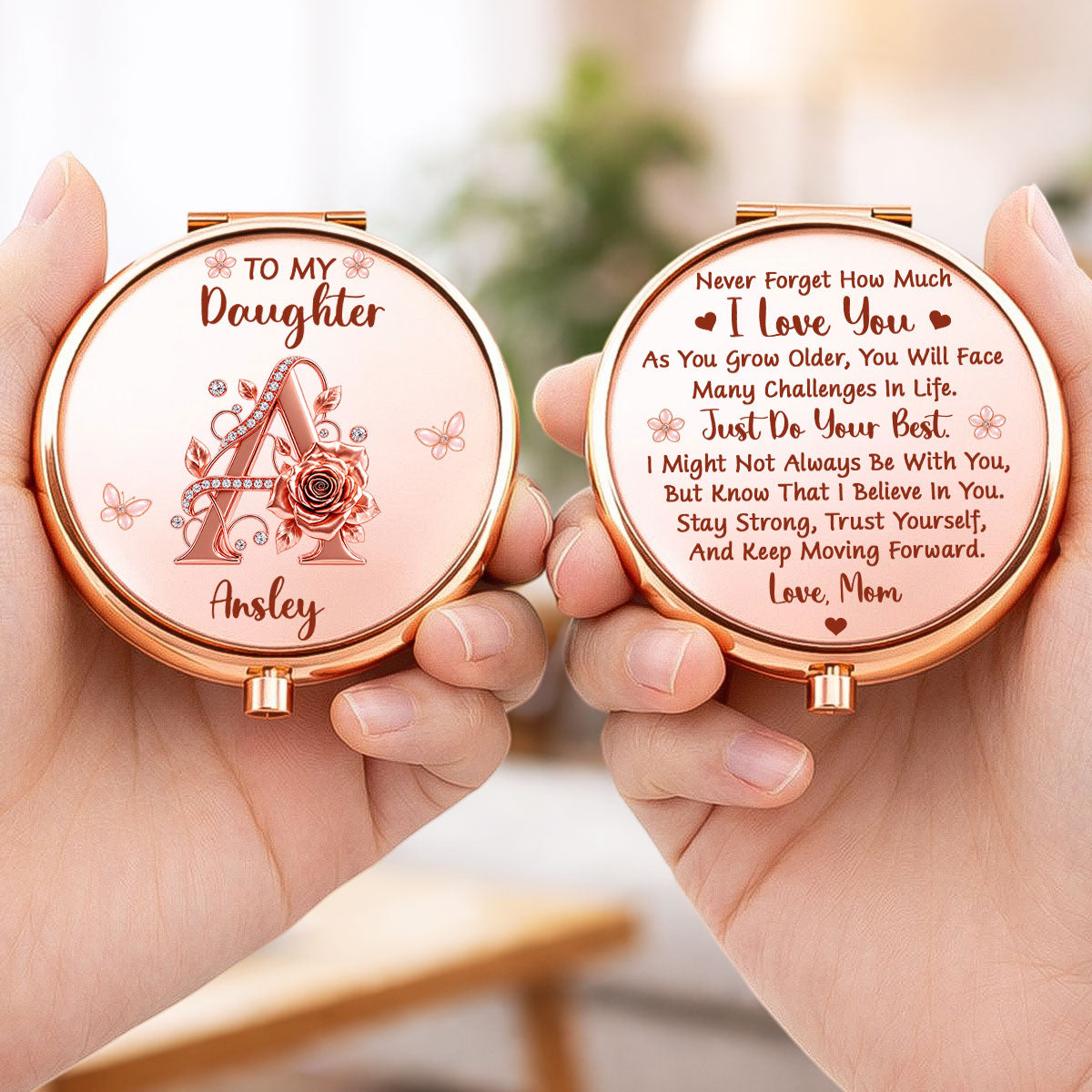 Beautifully Brave - Personalized Compact Mirror