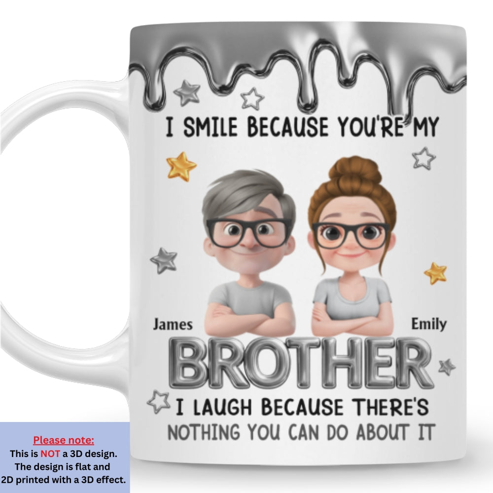 Custom Christmas & Birthday Gift For Brother • I Laugh At You Brother - Personalized Coffee Mug