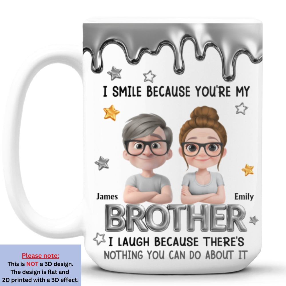Custom Christmas & Birthday Gift For Brother • I Laugh At You Brother - Personalized Coffee Mug