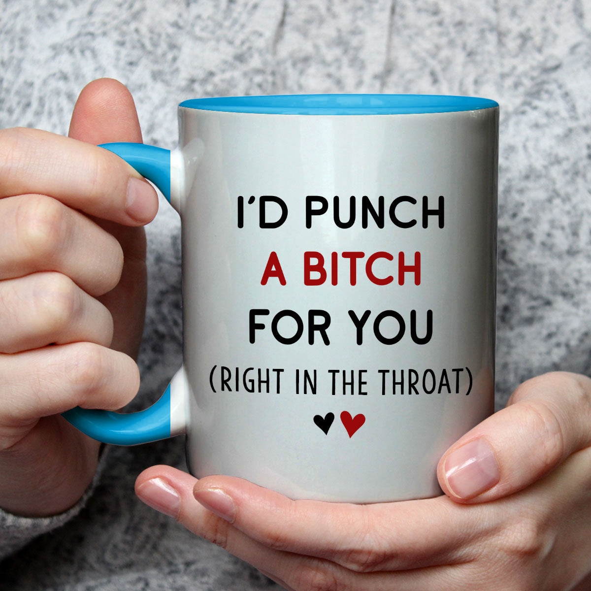 Custom Best Friend, Christmas & Birthday Friendship Keepsake Gift • Would Punch For You - Personalized Accent Mug