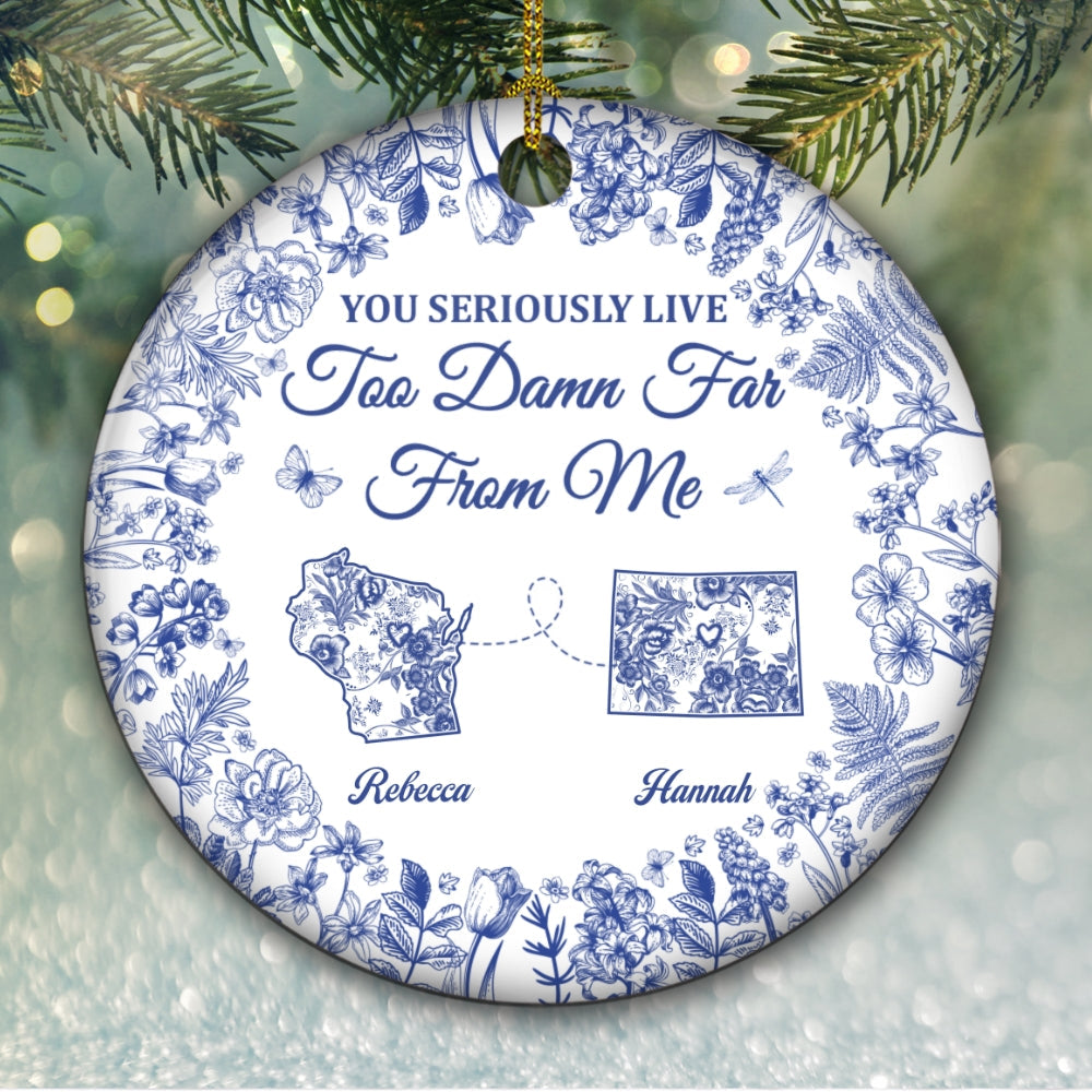 Custom Keepsake Christmas Ornament •  Feels Empty Without You Here - Personalized Ceramic Ornament