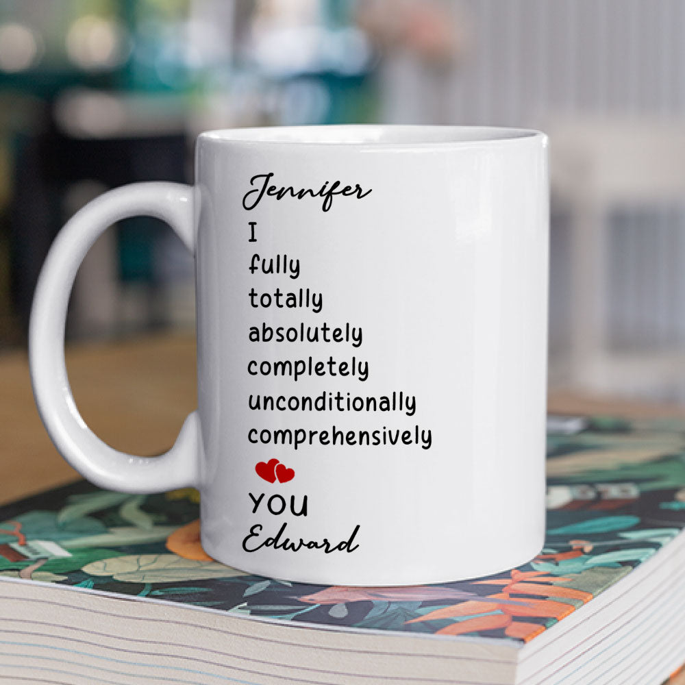Custom Anniversary Keepsake Gifts For Couple • I Love You Unconditionally - Personalized Coffee Mug