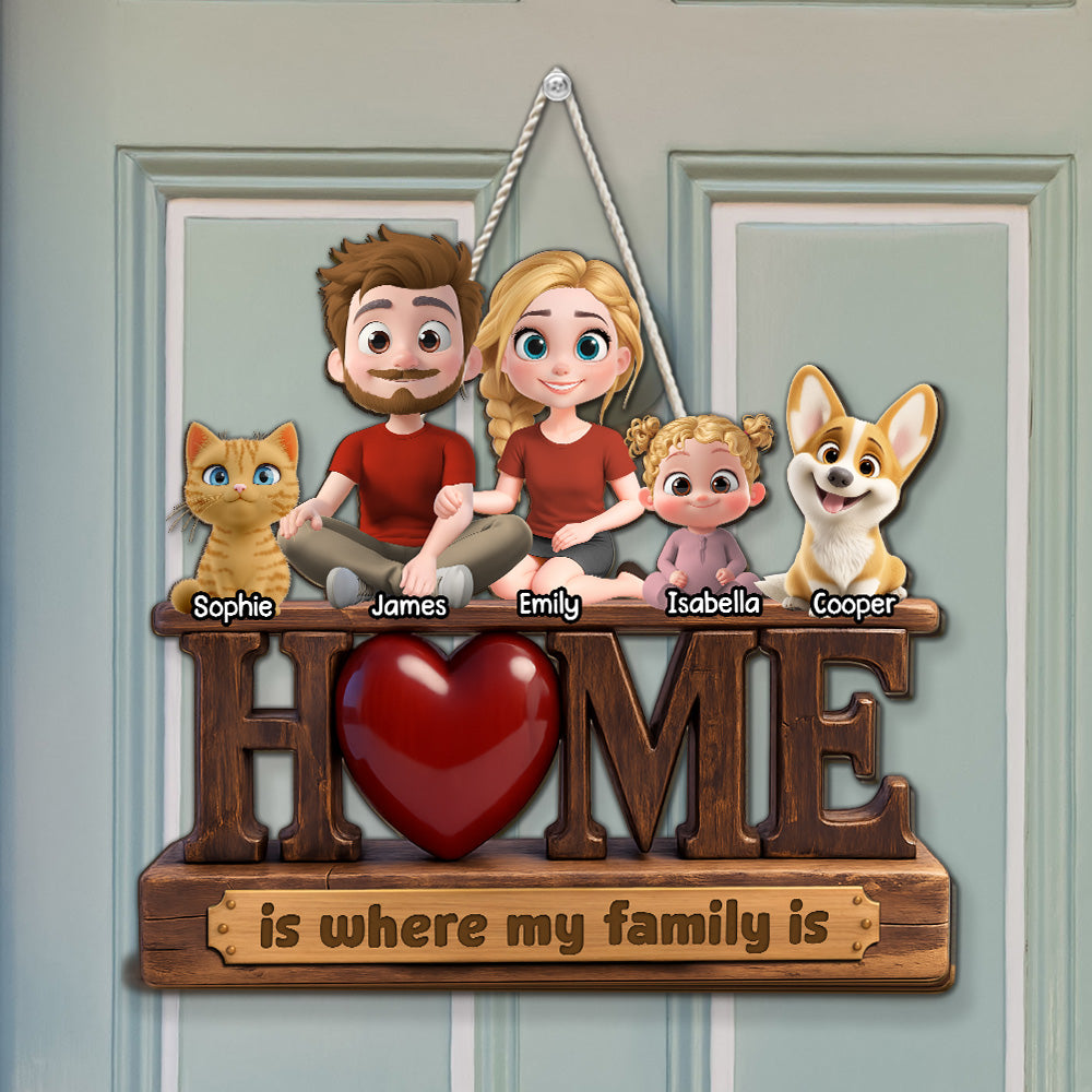 Custom Home & Wall Decor, Birthday & Christmas Gift • Paws Make It Home - Personalized Wood Sign