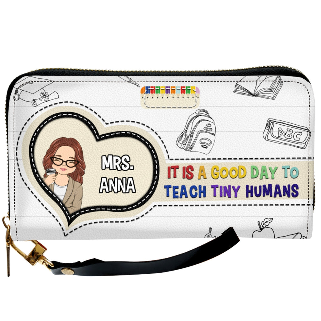 Teaching Tiny Humans Is Rewarding - Personalized Leather Wallet