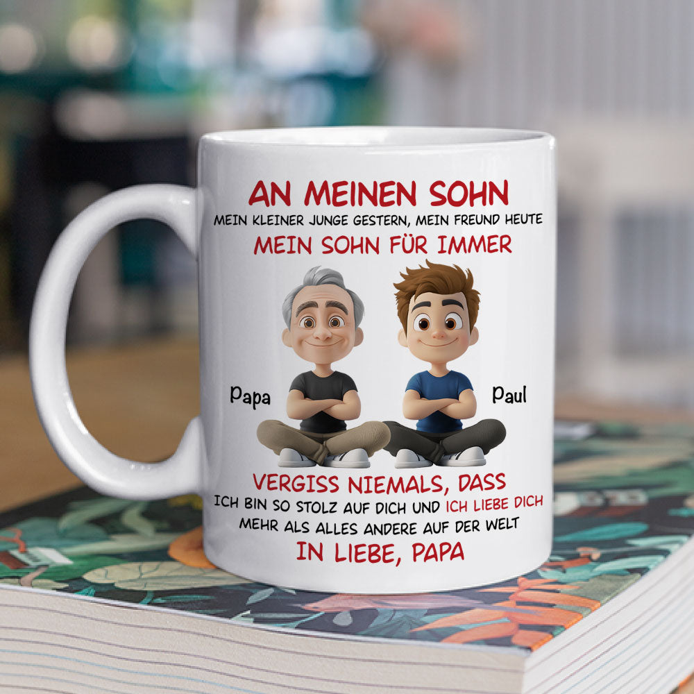 Custom Christmas & Birthday Gift for Son • Mein Sohn Für Immer - Personalisierte Tasse