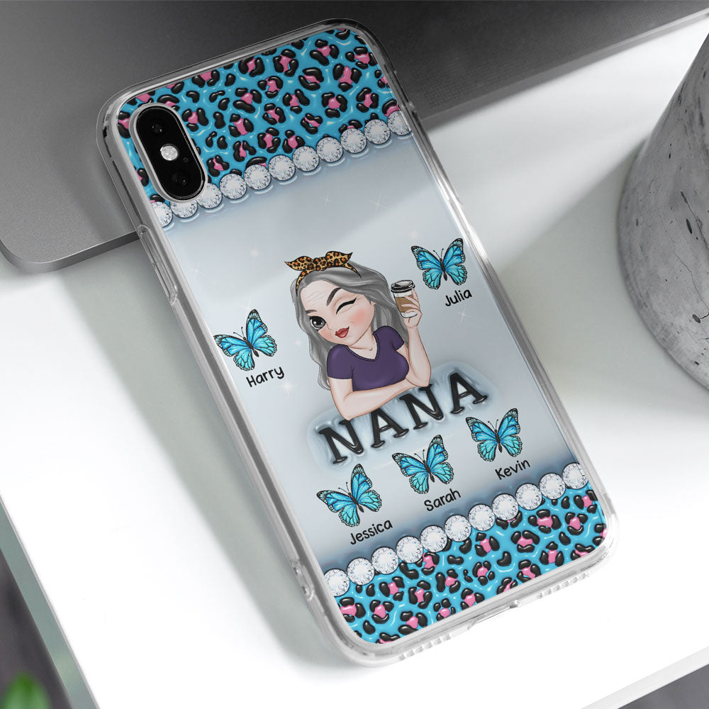 Grandma And Kids - Personalized 3D Inflated Effect Phone Case